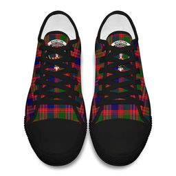 Scottish MacIntyre Modern Clan Tartan Low Top Shoes - Crest Classic Scottish Plaid Tartan Plaid