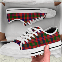 Scottish MacIntyre Modern Clan Tartan Low Top Shoes - Crest Classic Scottish Plaid Tartan Plaid