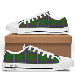 Scottish Strange of Balkaskie Clan Tartan Low Top Shoes - Crest Classic Scottish Plaid Tartan Plaid