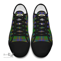 Scottish Strange of Balkaskie Clan Tartan Low Top Shoes - Crest Classic Scottish Plaid Tartan Plaid