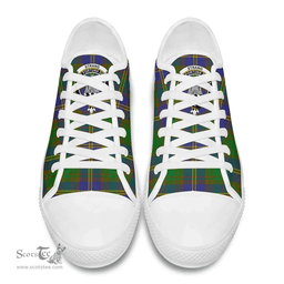 Scottish Strange of Balkaskie Clan Tartan Low Top Shoes - Crest Classic Scottish Plaid Tartan Plaid