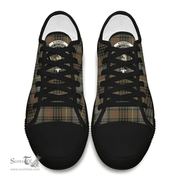 Scottish Stewart Hunting Weathered Clan Tartan Low Top Shoes - Crest Classic Scottish Plaid Tartan Plaid