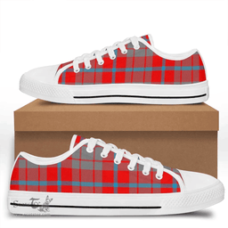 Scottish Moubray Clan Tartan Low Top Shoes - Crest Classic Scottish Plaid Tartan Plaid