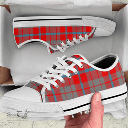 Scottish Moubray Clan Tartan Low Top Shoes - Crest Classic Scottish Plaid Tartan Plaid