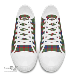 Scottish Shaw Green Modern Clan Tartan Low Top Shoes - Crest Classic Scottish Plaid Tartan Plaid