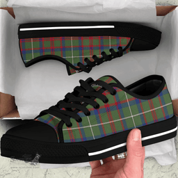 Scottish Shaw Green Modern Clan Tartan Low Top Shoes - Crest Classic Scottish Plaid Tartan Plaid