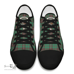 Scottish MacKinnon Hunting Ancient Clan Tartan Low Top Shoes - Crest Classic Scottish Plaid Tartan Plaid