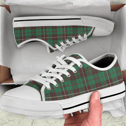 Scottish MacKinnon Hunting Ancient Clan Tartan Low Top Shoes - Crest Classic Scottish Plaid Tartan Plaid