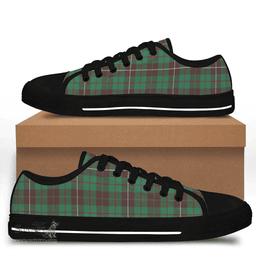 Scottish MacKinnon Hunting Ancient Clan Tartan Low Top Shoes - Crest Classic Scottish Plaid Tartan Plaid