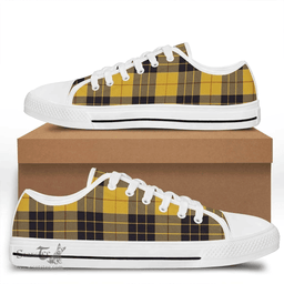 Scottish MacLeod of Lewis Ancient Clan Tartan Low Top Shoes - Crest Classic Scottish Plaid Tartan Plaid