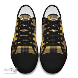 Scottish MacLeod of Lewis Ancient Clan Tartan Low Top Shoes - Crest Classic Scottish Plaid Tartan Plaid