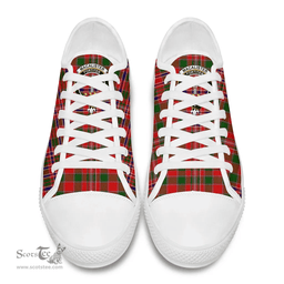 Scottish MacAlister Modern Clan Tartan Low Top Shoes - Crest Classic Scottish Plaid Tartan Plaid