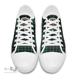 Scottish MacAulay Hunting Ancient Clan Tartan Low Top Shoes - Crest Classic Scottish Plaid Tartan Plaid
