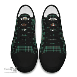 Scottish MacAulay Hunting Ancient Clan Tartan Low Top Shoes - Crest Classic Scottish Plaid Tartan Plaid