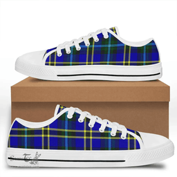 Scottish Weir Modern Clan Tartan Low Top Shoes - Crest Classic Scottish Plaid Tartan Plaid