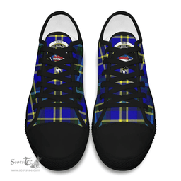 Scottish Weir Modern Clan Tartan Low Top Shoes - Crest Classic Scottish Plaid Tartan Plaid