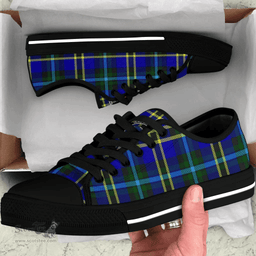Scottish Weir Modern Clan Tartan Low Top Shoes - Crest Classic Scottish Plaid Tartan Plaid