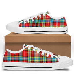 Scottish Ogilvie Clan Tartan Low Top Shoes - Crest Classic Scottish Plaid Tartan Plaid