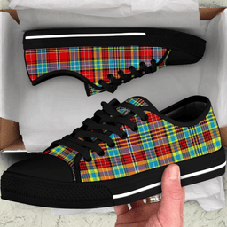 Scottish Ogilvie Clan Tartan Low Top Shoes - Crest Classic Scottish Plaid Tartan Plaid