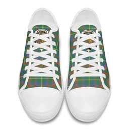 Scottish MacKintosh Hunting Ancient Clan Tartan Low Top Shoes - Crest Classic Scottish Plaid Tartan Plaid