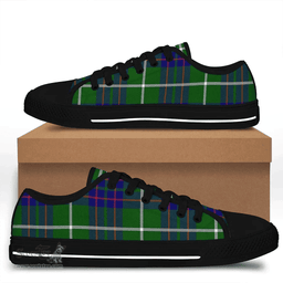 Scottish MacIntyre Hunting Modern Clan Tartan Low Top Shoes - Crest Classic Scottish Plaid Tartan Plaid