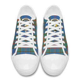 Scottish Stewart of Appin Hunting Ancient Clan Tartan Low Top Shoes - Crest Classic Scottish Plaid Tartan Plaid