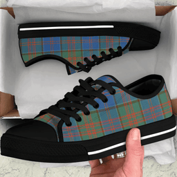 Scottish Stewart of Appin Hunting Ancient Clan Tartan Low Top Shoes - Crest Classic Scottish Plaid Tartan Plaid
