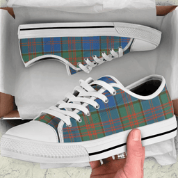 Scottish Stewart of Appin Hunting Ancient Clan Tartan Low Top Shoes - Crest Classic Scottish Plaid Tartan Plaid
