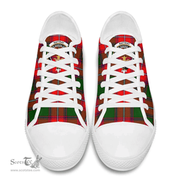 Scottish Rattray Modern Clan Tartan Low Top Shoes - Crest Classic Scottish Plaid Tartan Plaid