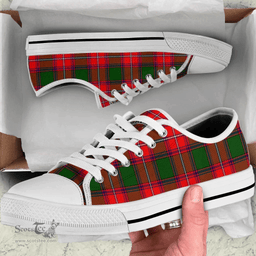 Scottish Rattray Modern Clan Tartan Low Top Shoes - Crest Classic Scottish Plaid Tartan Plaid