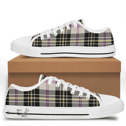 Scottish MacPherson Dress Ancient Clan Tartan Low Top Shoes - Crest Classic Scottish Plaid Tartan Plaid