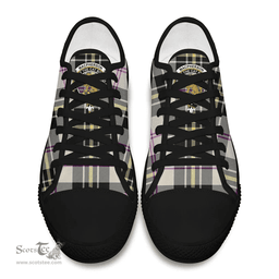 Scottish MacPherson Dress Ancient Clan Tartan Low Top Shoes - Crest Classic Scottish Plaid Tartan Plaid