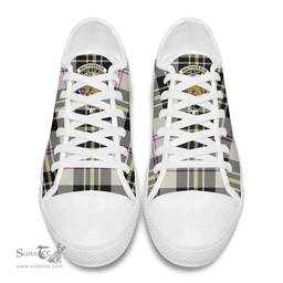 Scottish MacPherson Dress Ancient Clan Tartan Low Top Shoes - Crest Classic Scottish Plaid Tartan Plaid