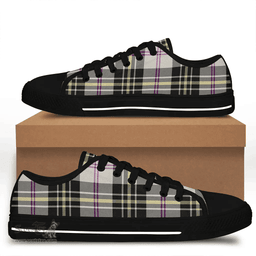 Scottish MacPherson Dress Ancient Clan Tartan Low Top Shoes - Crest Classic Scottish Plaid Tartan Plaid