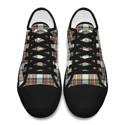 Scottish Stewart Dress Ancient Clan Tartan Low Top Shoes - Crest Classic Scottish Plaid Tartan Plaid