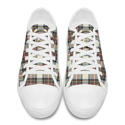Scottish Stewart Dress Ancient Clan Tartan Low Top Shoes - Crest Classic Scottish Plaid Tartan Plaid