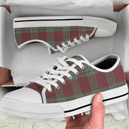 Scottish MacGregor Hunting Ancient Clan Tartan Low Top Shoes - Crest Classic Scottish Plaid Tartan Plaid