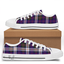 Scottish MacDonald Dress Modern Clan Tartan Low Top Shoes - Crest Classic Scottish Plaid Tartan Plaid