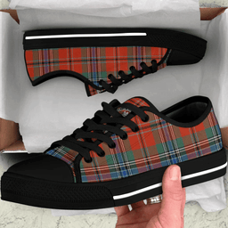 Scottish MacLean of Duart Ancient Clan Tartan Low Top Shoes - Crest Classic Scottish Plaid Tartan Plaid