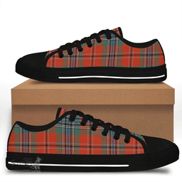 Scottish MacLean of Duart Ancient Clan Tartan Low Top Shoes - Crest Classic Scottish Plaid Tartan Plaid
