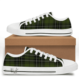 Scottish MacLean Hunting Clan Tartan Low Top Shoes - Crest Classic Scottish Plaid Tartan Plaid
