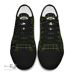 Scottish MacLean Hunting Clan Tartan Low Top Shoes - Crest Classic Scottish Plaid Tartan Plaid