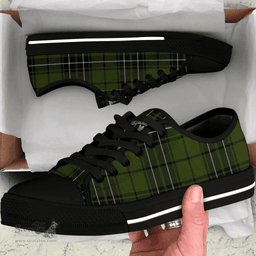 Scottish MacLean Hunting Clan Tartan Low Top Shoes - Crest Classic Scottish Plaid Tartan Plaid