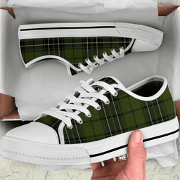 Scottish MacLean Hunting Clan Tartan Low Top Shoes - Crest Classic Scottish Plaid Tartan Plaid