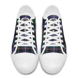 Scottish MacRae Hunting Modern Clan Tartan Low Top Shoes - Crest Classic Scottish Plaid Tartan Plaid