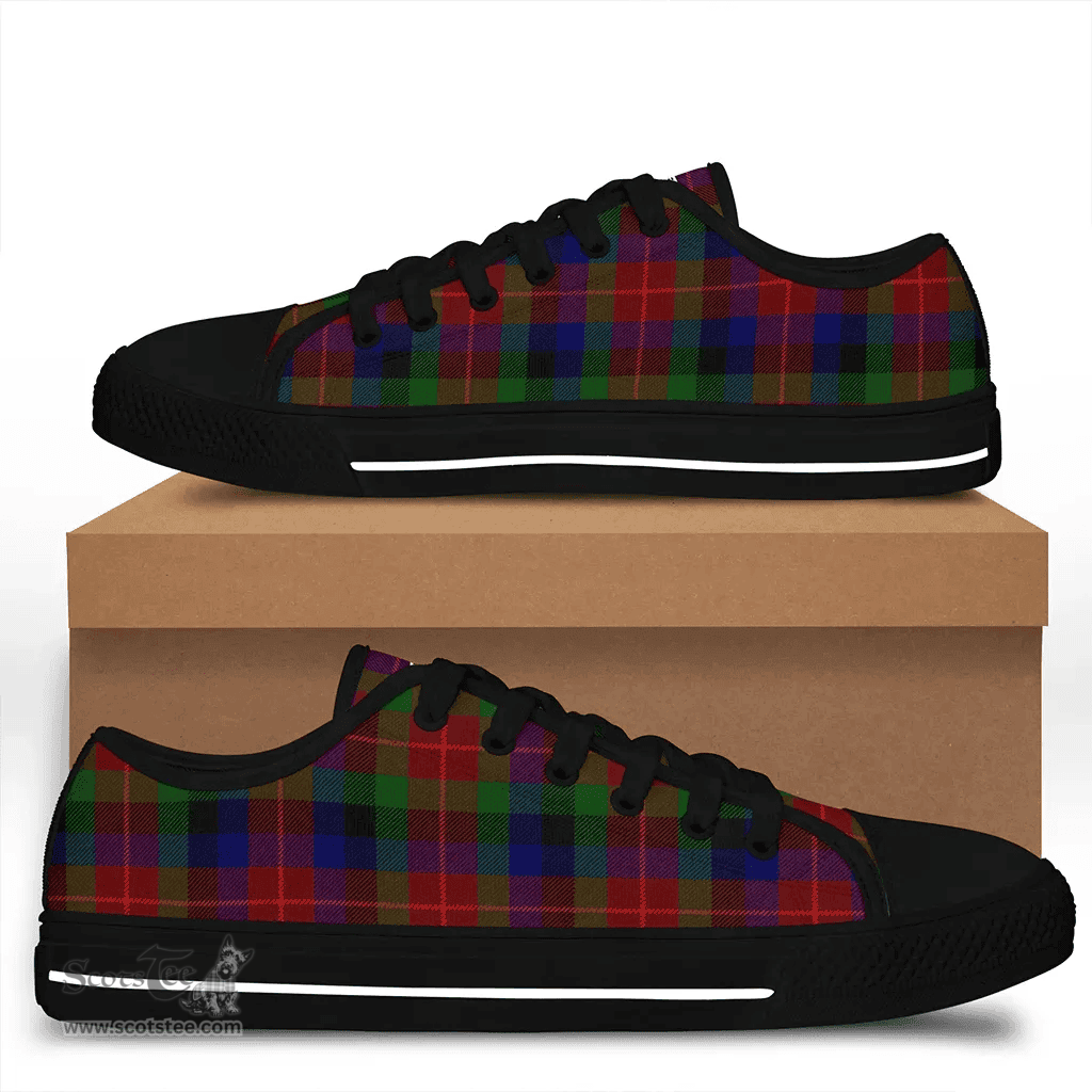 Scottish Tennant Clan Tartan Low Top Shoes - Crest Classic Scottish Plaid Tartan Plaid