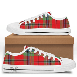 Scottish MacLean of Duart Modern Clan Tartan Low Top Shoes - Crest Classic Scottish Plaid Tartan Plaid