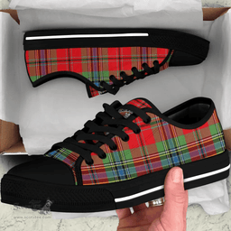 Scottish MacLean of Duart Modern Clan Tartan Low Top Shoes - Crest Classic Scottish Plaid Tartan Plaid