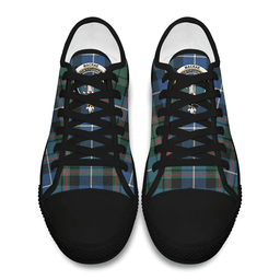Scottish MacRae Hunting Ancient Clan Tartan Low Top Shoes - Crest Classic Scottish Plaid Tartan Plaid