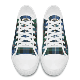 Scottish MacRae Hunting Ancient Clan Tartan Low Top Shoes - Crest Classic Scottish Plaid Tartan Plaid